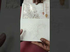 KLB-1256 Creme Floral Padded Thick Wedding Card (2 Page & Couple Name Wooden Plate)