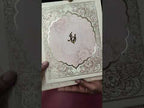 KLB-1402 Creme Pink Lotus Floral Padded Thick Wedding Card (2 Page & Couple Initial Acrylic)