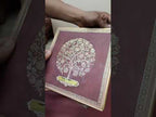 KLB-1460 Maroon Tree of Life 3D Gold Foil Padded Thick Wedding Card (2 Page & Couple Name Acrylic)