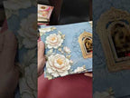 KLB916 Blue Rose Floral Padded Thick Wedding Card (2 Page & Couple Name Acrylic)