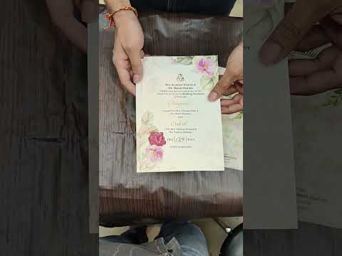 KL2128 Translucent Cover Luxury Wedding Card (2 Page)