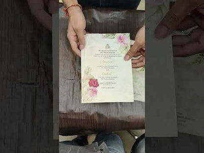 KL2128 Translucent Cover Luxury Wedding Card