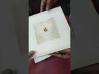 KLB-1160 White Creme Traditional Padded Thick Wedding Card (2 Page)