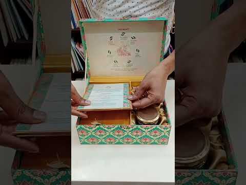 KL9091B MDF Dry Fruit Gift Box with 2 Printed Card Inserts (2 Jars)