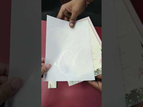 KLB-1148 Creme Green Royal Arch Semi Box Wedding Card (2 Page & Sealing Band)