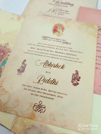 KL0831 Dulha Dulhan Design Thick Wedding Card (2 Page)