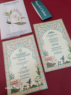 KL2222 Translucent Cover Luxury Wedding Card (2 Page)-Kalash Cards