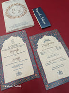 KL2224 Translucent Cover Luxury Wedding Card (2 Page)-Kalash Cards