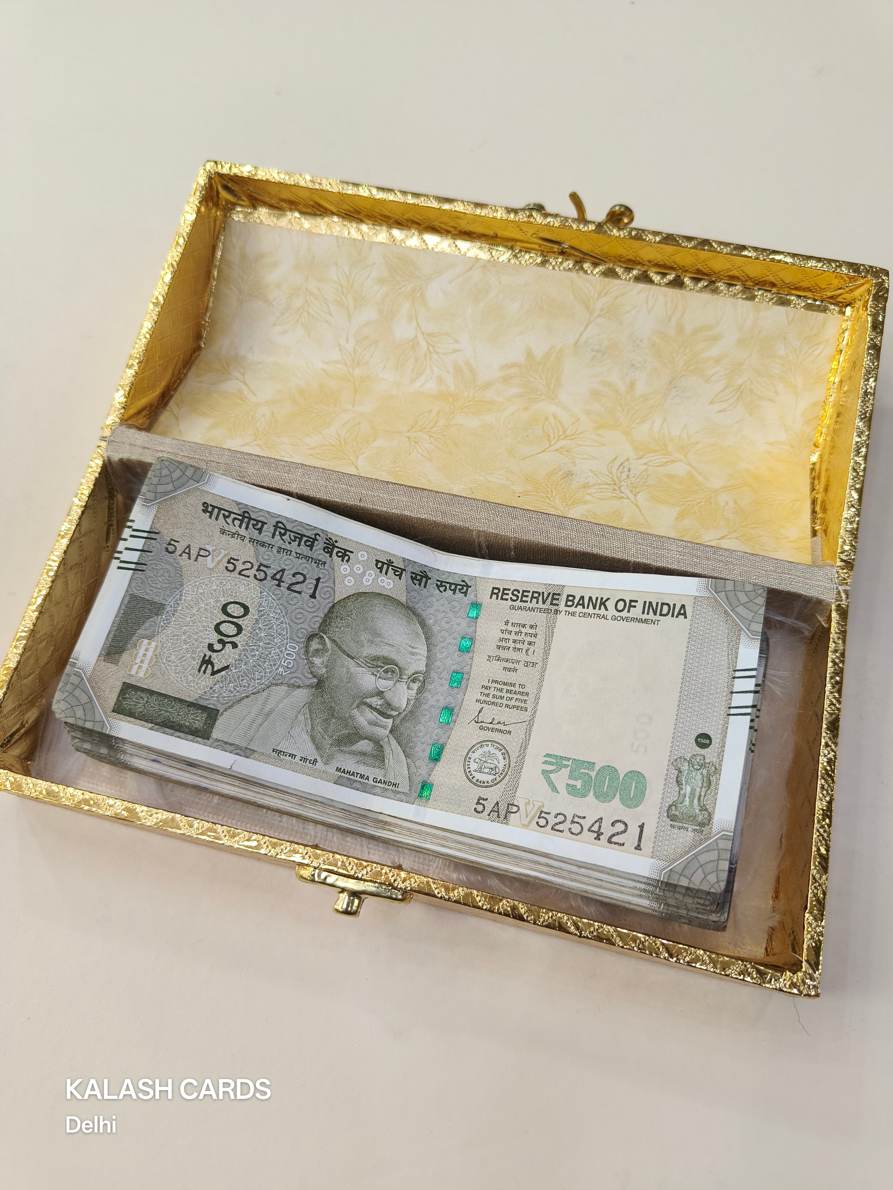 KL106 Designer Hut Style Multipurpose Small Box for Cash, Jewellery or Small Items-Kalash Cards