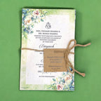 KL2138-2 Plantable Seed Paper Wedding Card (2 Card Inserts and Tag)-Kalash Cards