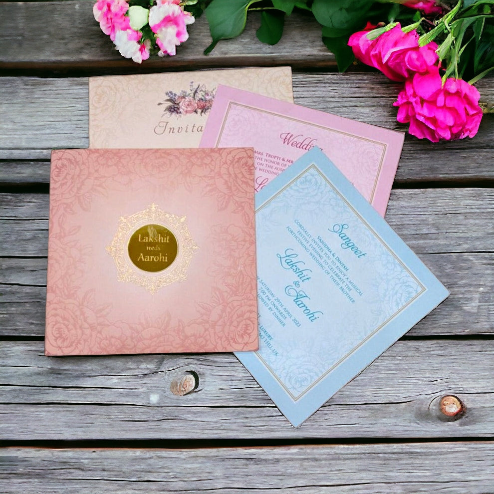 KLB520 Semi Box Paper Wedding Card-Kalash Cards