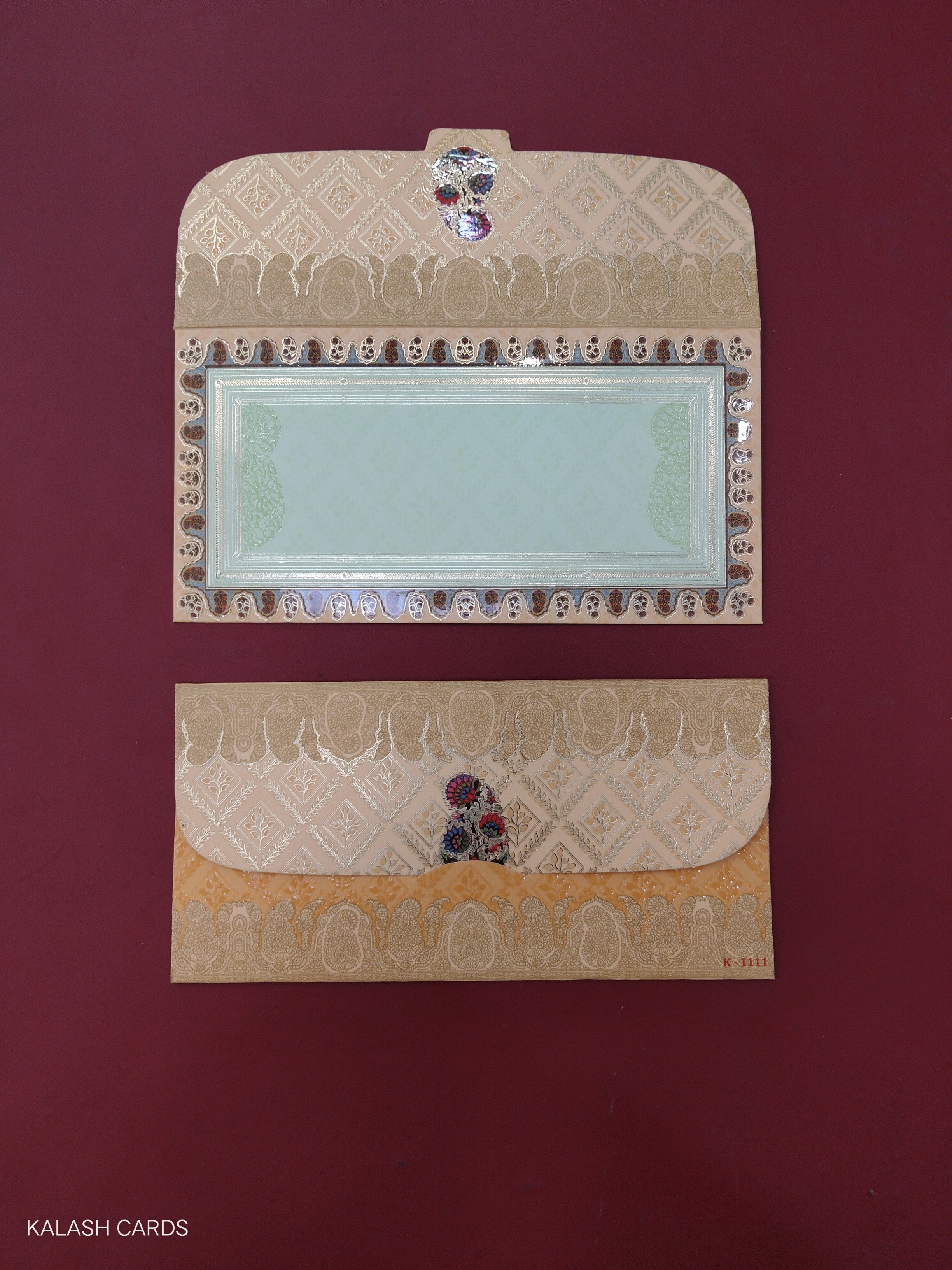 KL69 Designer Shagun Money Envelopes (Pack of 50)-Kalash Cards