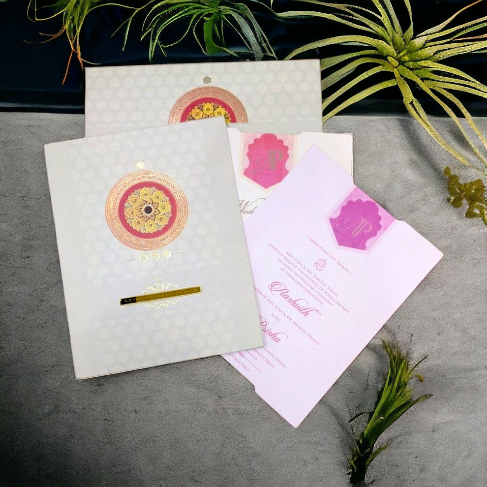 KLB519 Semi Box Paper Wedding Card-Kalash Cards