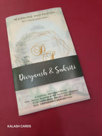 KL2212 Translucent Cover Luxury Wedding Card (2 Page)-Kalash Cards