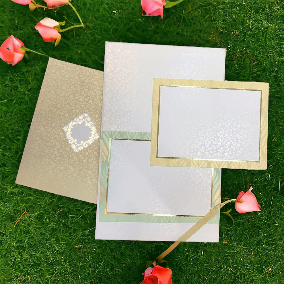 KL0213 Floral Rose Design Thick Wedding Card-Kalash Cards
