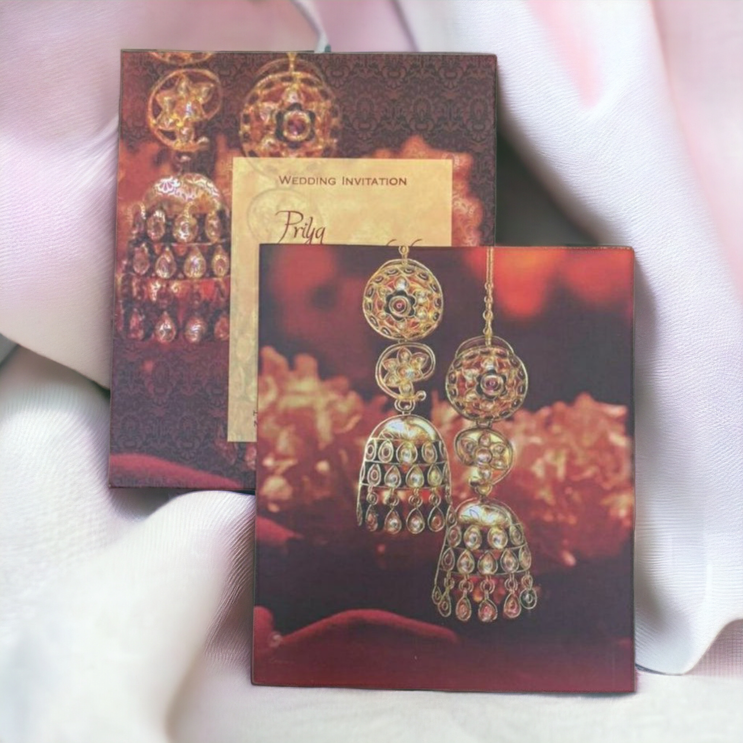 KL0192 Semi Box Paper Wedding Card-Kalash Cards