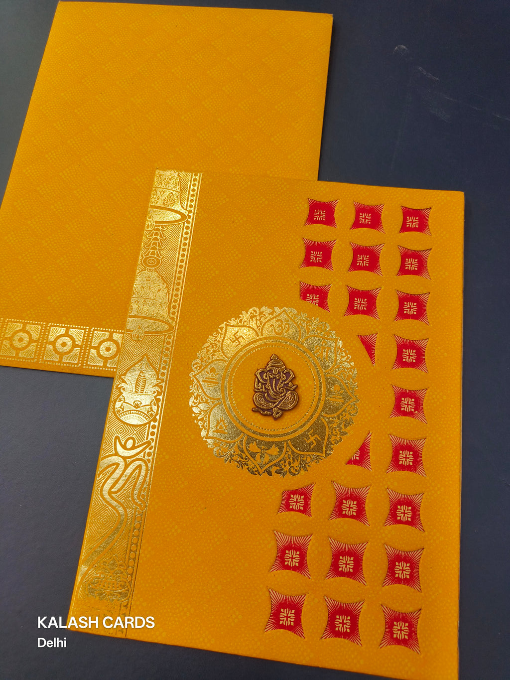 KL0139 Paper Wedding Card (2 Page)-Kalash Cards