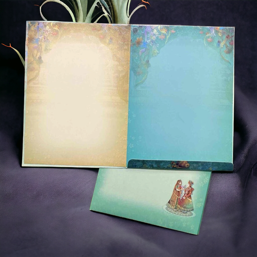 KL0640 Semi Box Paper Wedding Card-Kalash Cards