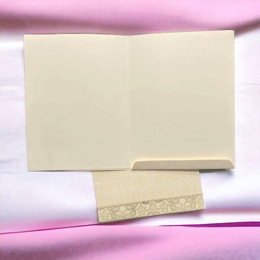 KL0133 Semi Box Embossed Paper Wedding Card-Kalash Cards