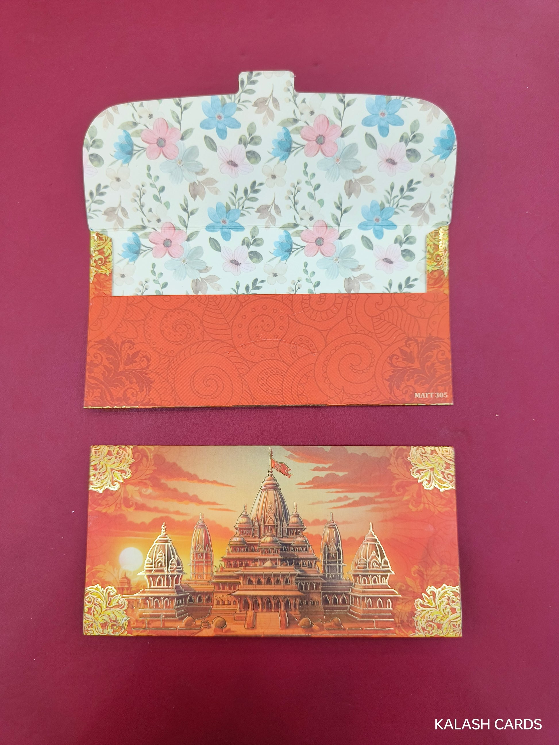 KL33 Designer Shagun Money Envelopes (Pack of 50)-Kalash Cards