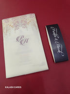 KL2168 Translucent Cover Luxury Wedding Card (2 Page)-Kalash Cards