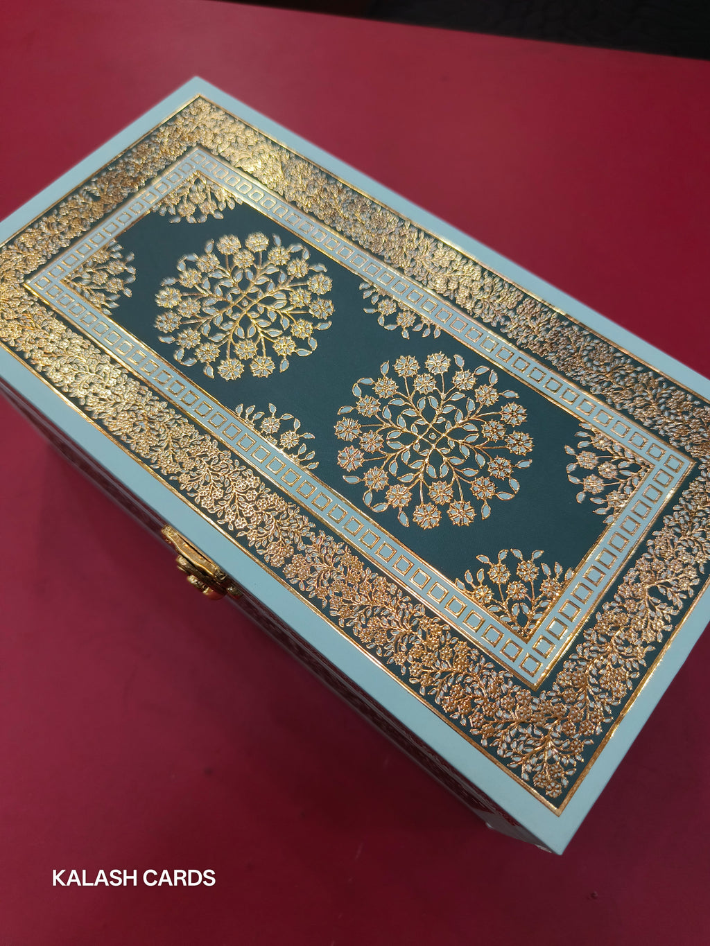 KL9085 Floral Design Luxury Gift Box with 2 Page Cards (2 Jars)-Kalash Cards