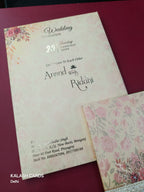 KLB1501 Premium Gold Foil Print Hardboard Wedding Card (2 Page)-Kalash Cards