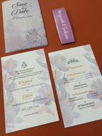 KL2127 Translucent Cover Luxury Wedding Card (2 Page)-Kalash Cards