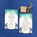 KL2139 Plantable Seed Paper Wedding Card (2 Card Inserts and Tag)-Kalash Cards