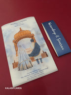 KL2170 Translucent Cover Luxury Wedding Card (2 Page)-Kalash Cards