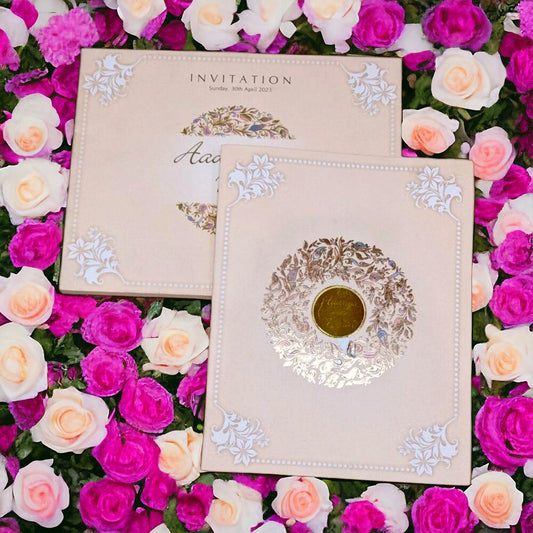 KLB518 Semi Box Paper Wedding Card-Kalash Cards