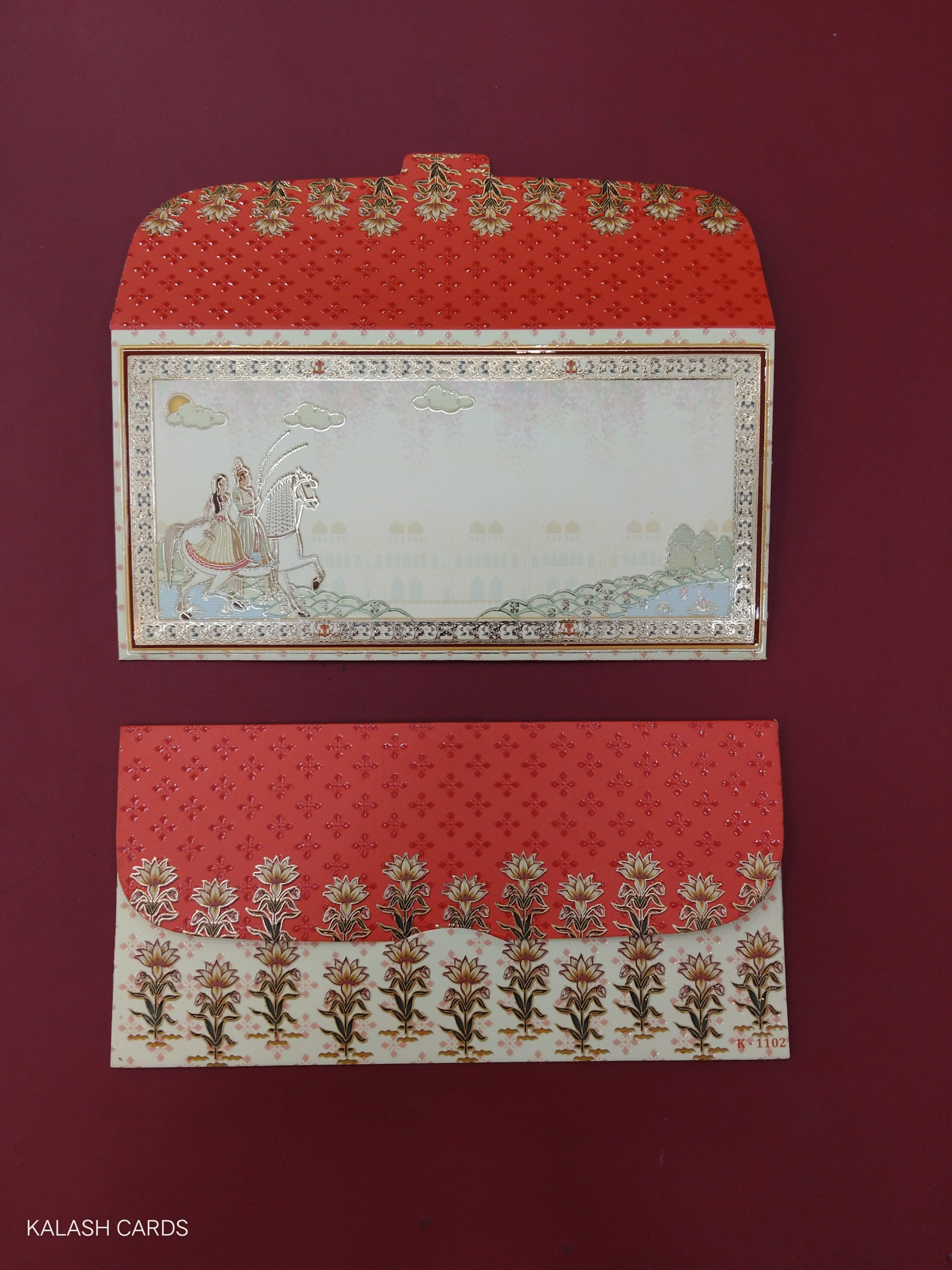 KL62 Designer Shagun Money Envelopes (Pack of 50)-Kalash Cards