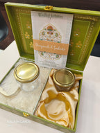 KL9030 Royal Design Luxury Gift Box with 2 Page Translucent Cover Card (2 Jars)-Kalash Cards