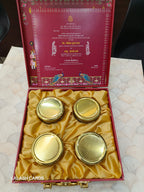 KL9006 Raja Rani Design Luxury Gift Box with 2 Printed Page Cards (4 Jars)-Kalash Cards