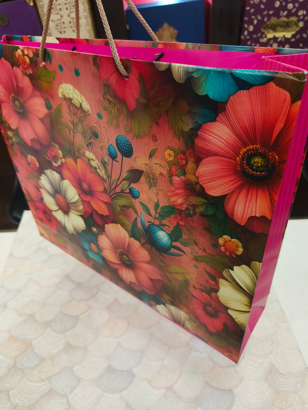 KL10 Traditional Design Premium Paper Carry Bag-Kalash Cards