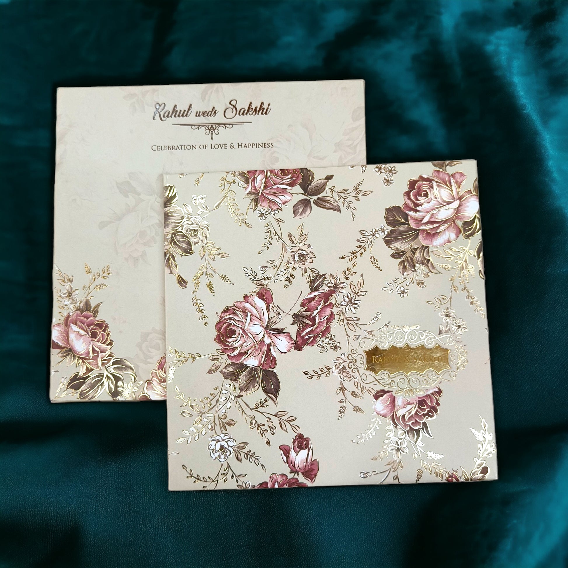 KLB561 Premium Floral Design Thick Wedding Card-Kalash Cards