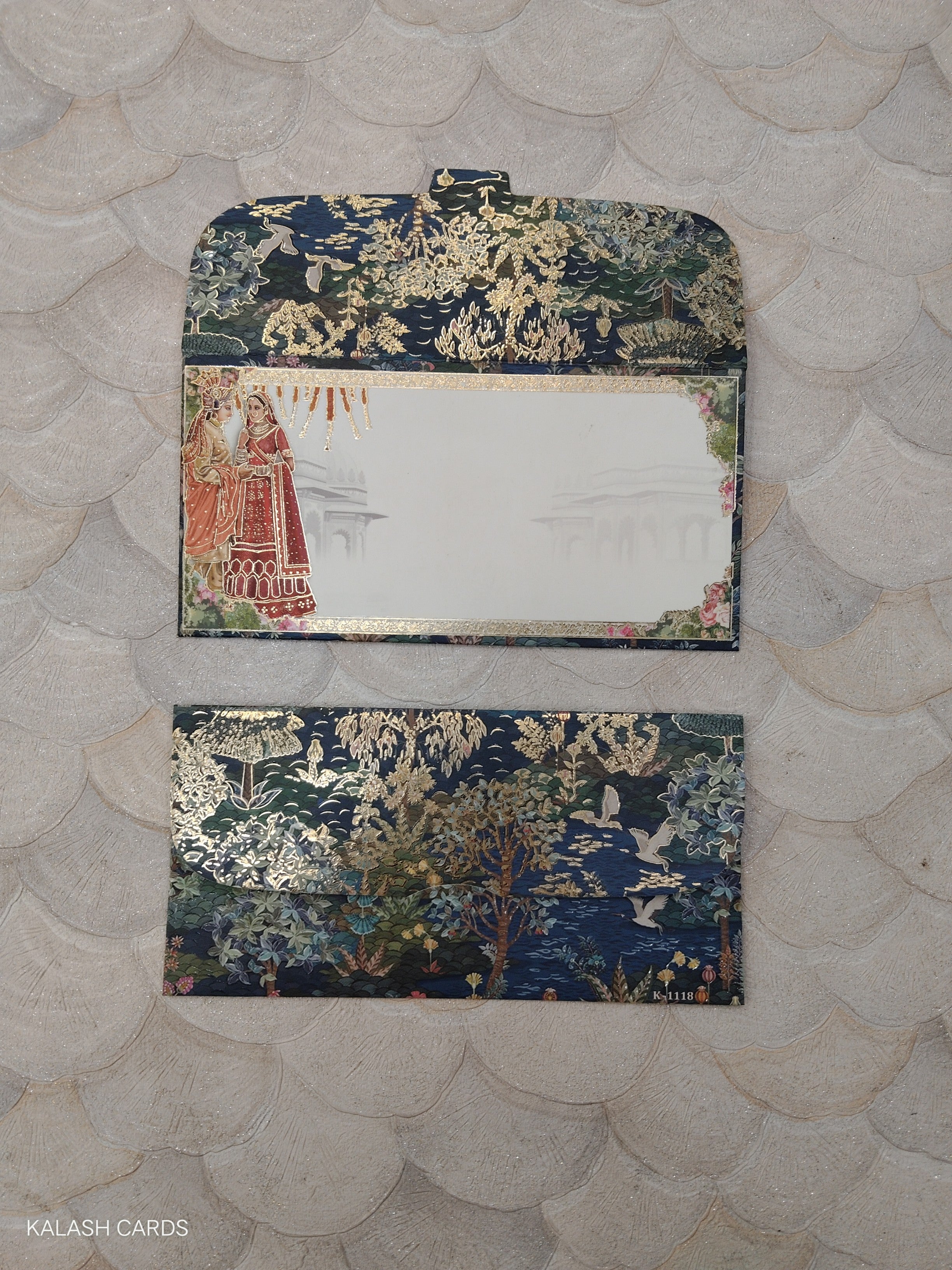 KL51 Designer Shagun Money Envelopes (Pack of 50)-Kalash Cards