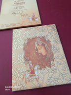 KL0831 Dulha Dulhan Design Thick Wedding Card (2 Page)-Kalash Cards