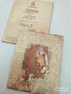 KL0831 Dulha Dulhan Design Thick Wedding Card (2 Page)