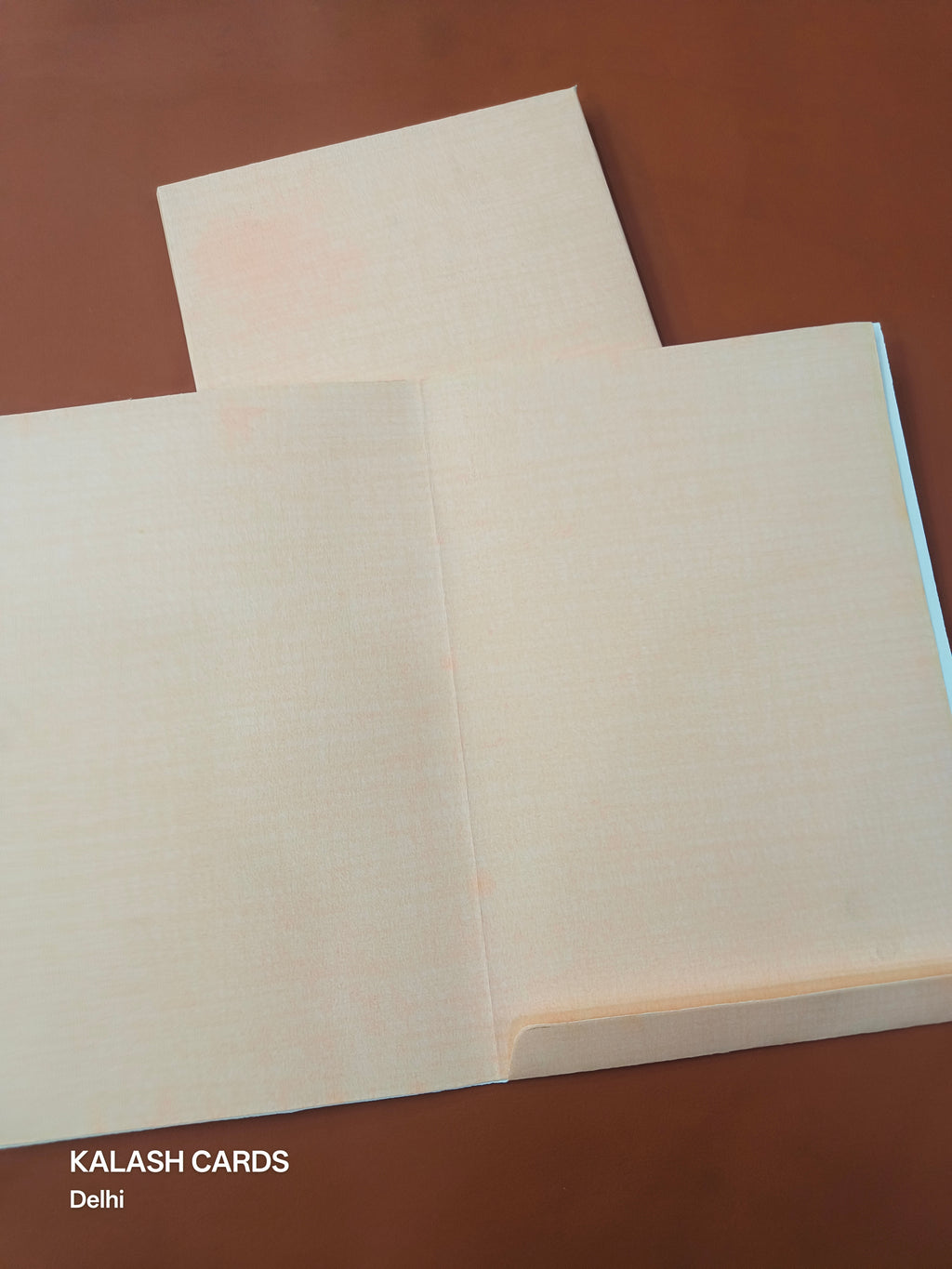 KL0229 Semi Box Paper Wedding Card (2 Page)-Kalash Cards