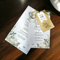 KL2094R Luxury Paper Wedding Card with Tag and Ribbon-Kalash Cards