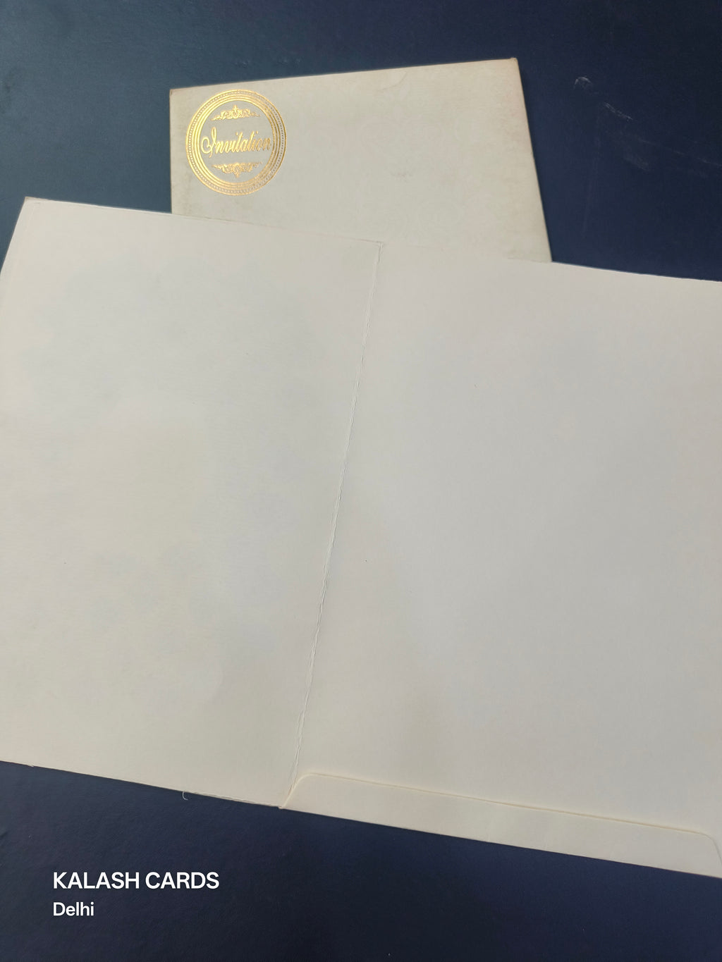 KL0239 Laser Cut Paper Wedding Card with 2 Inserts and Envelope-Kalash Cards