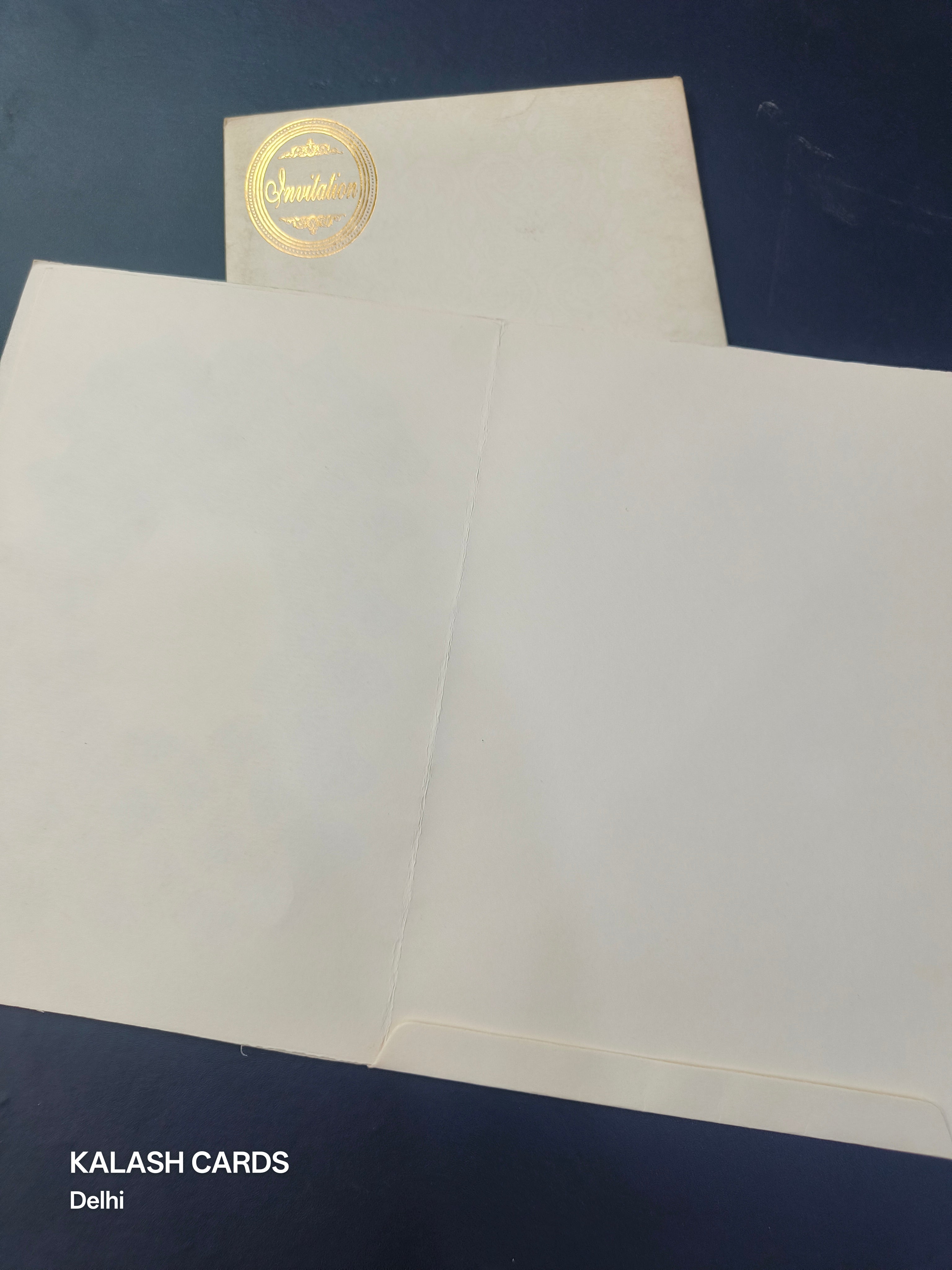KL0239 Laser Cut Paper Wedding Card with 2 Inserts and Envelope-Kalash Cards