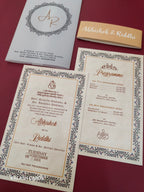 KL2200 Translucent Cover Luxury Wedding Card (2 Page)-Kalash Cards