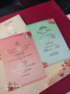 KLB1501 Premium Gold Foil Print Hardboard Wedding Card (2 Page)-Kalash Cards