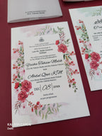 KL2101 Translucent Cover Luxury Wedding Card (2 Page)-Kalash Cards