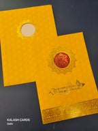 KL0126 Ganesh Design Paper Wedding Card (2 Page)-Kalash Cards