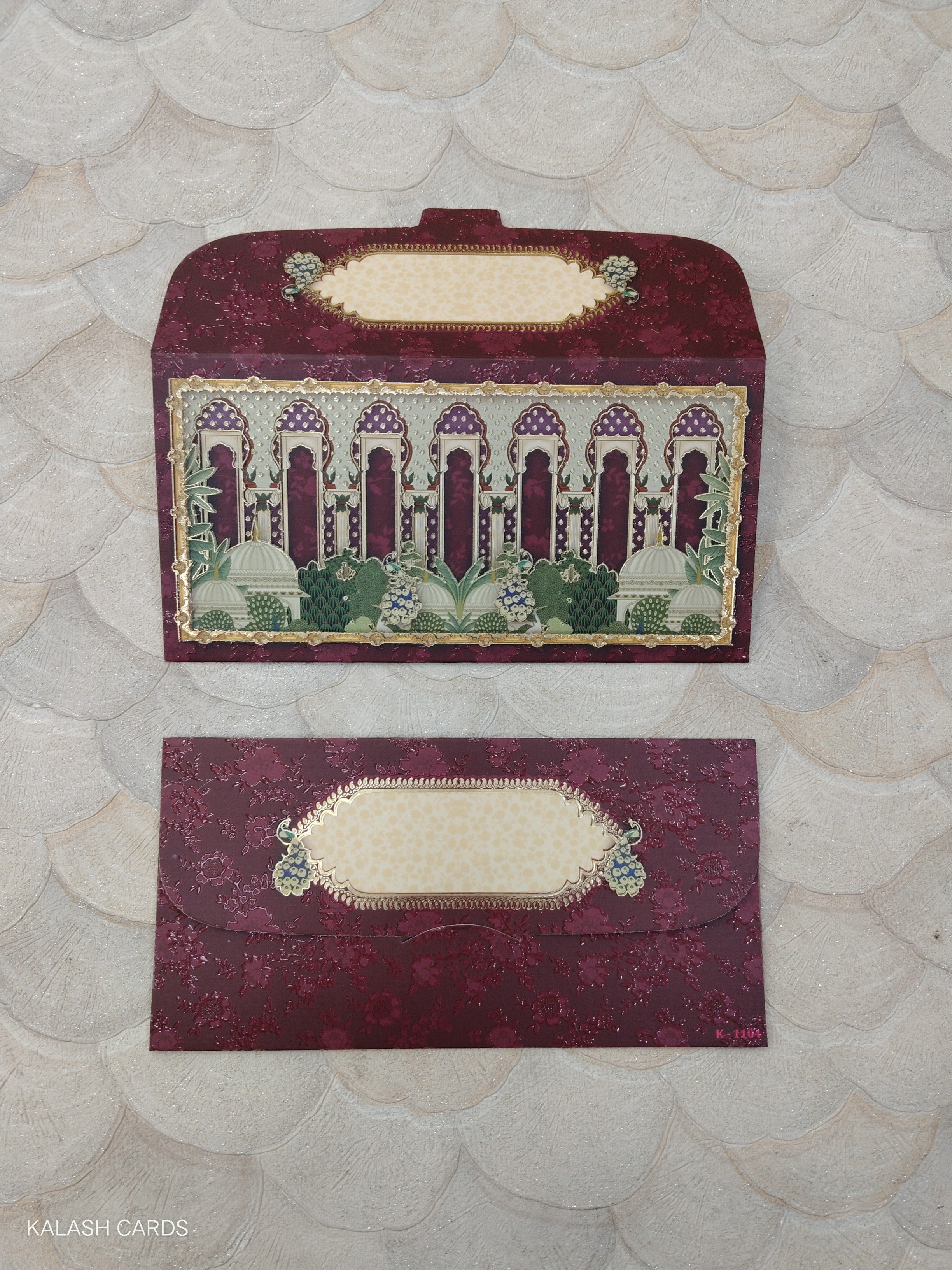 KL57 Designer Shagun Money Envelopes (Pack of 50)-Kalash Cards