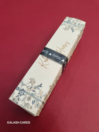 KL2150 Luxury Translucent Scroll Wedding Card with Matching Box Cover and Personalised Band-Kalash Cards