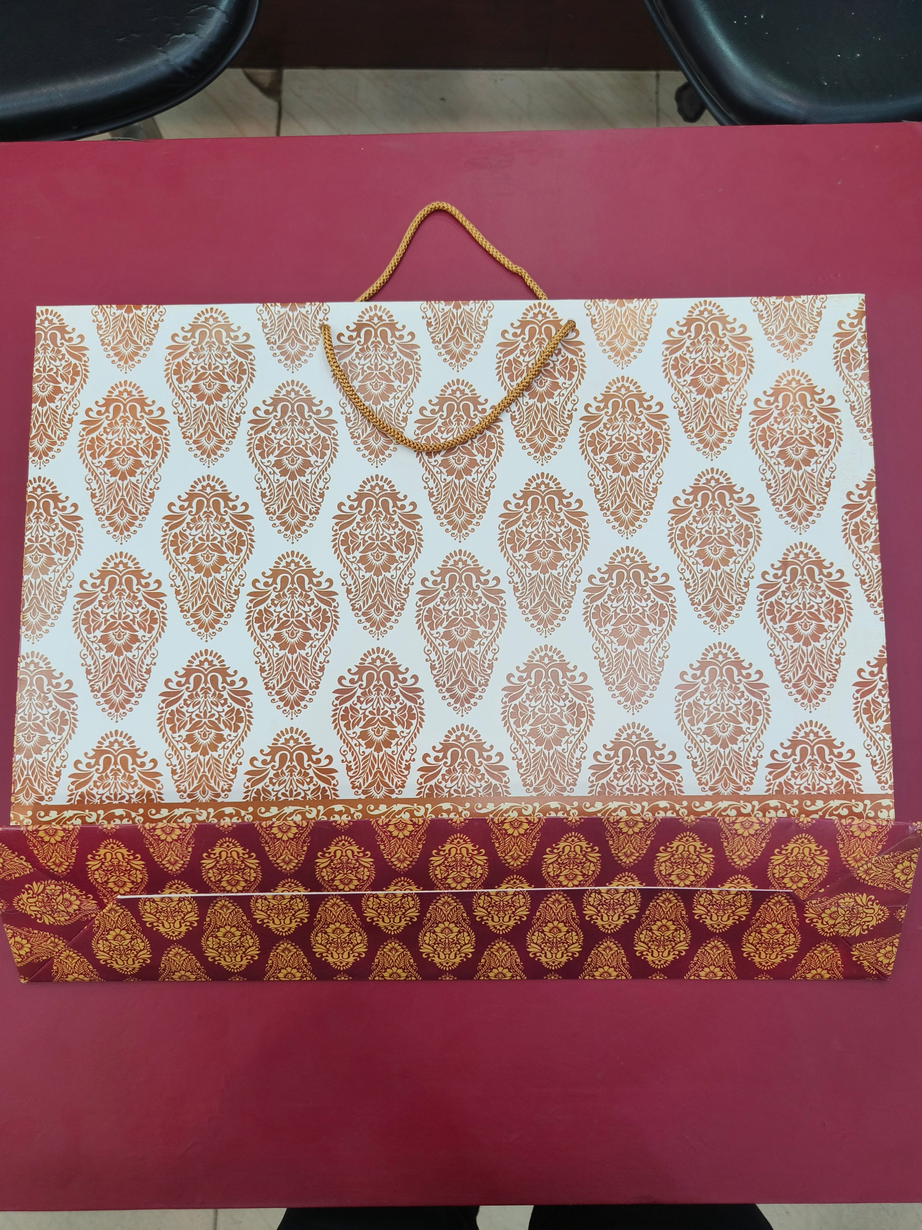 KL8 Traditional Design Premium Paper Carry Bag (14x18 Inch)-Kalash Cards